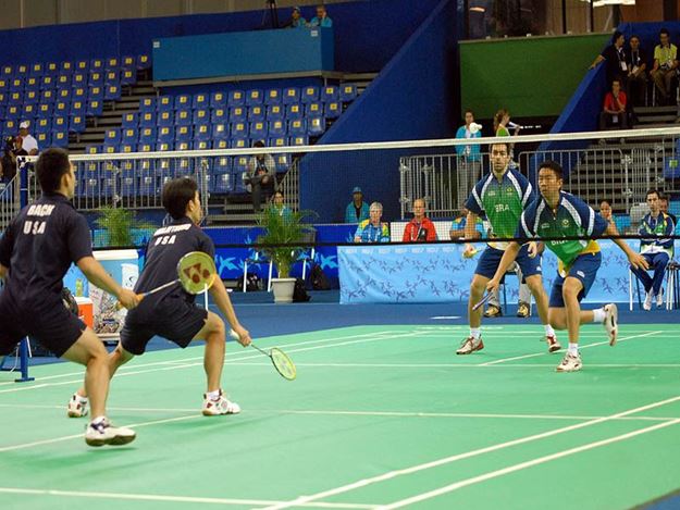 Afbeelding van Badmintonnet top wedstrijd: 6,1x0,76m - zwart