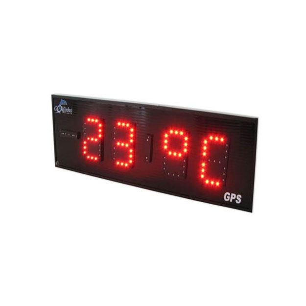 Afbeelding van Digitale klok met temperatuurmeter, via GPS, 185x50cm 