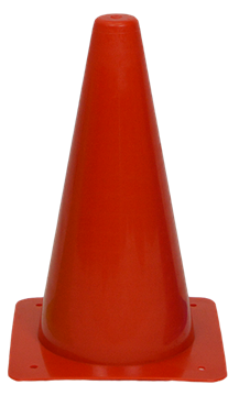 Afbeelding van PVC kegel 30cm - rood