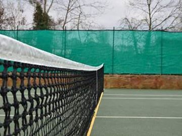 Afbeelding van Tennisnet, dubbele topmaas, band, glasfiber