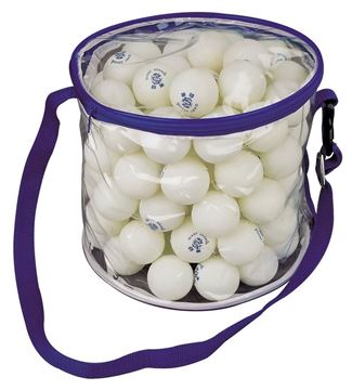 Afbeelding van tafeltennisballetjes wit zak/100