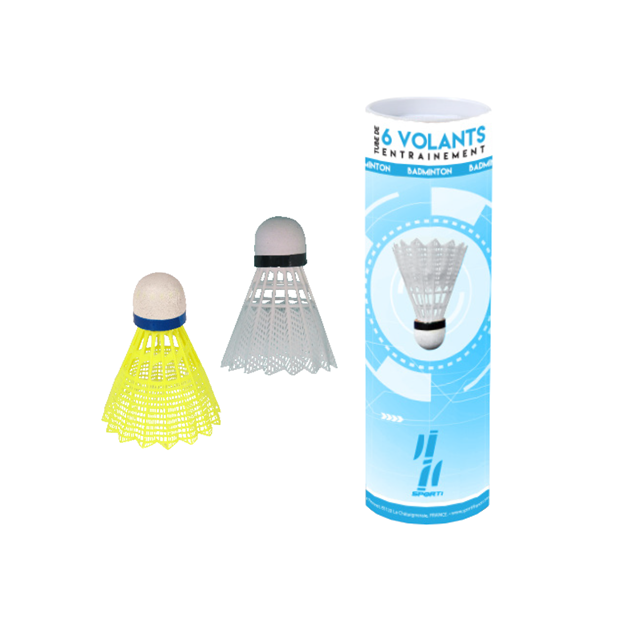 Afbeelding van Badminton pluimpjes  - training (koker/6), geel