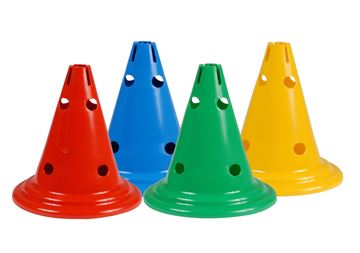 Afbeelding van Kegel met 8 gaten en sleuf. Hoogte 30cm