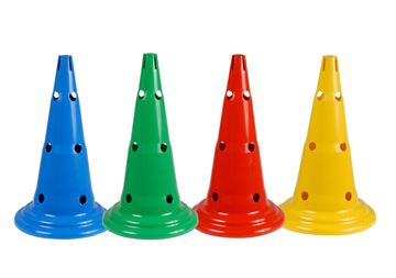 Afbeelding van Kegels met 12 gaten en sleuf. Hoogte 50cm
