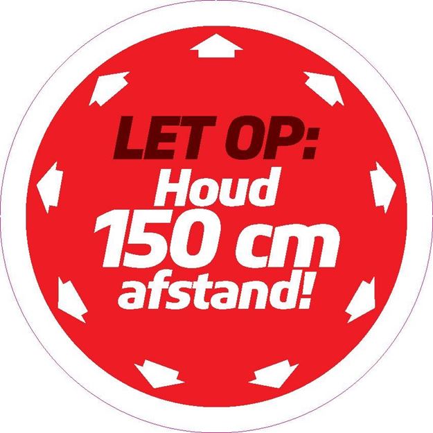 Afbeelding van Vloersticker (Houd afstand) "Anti-Covid-19" dia. 30cm