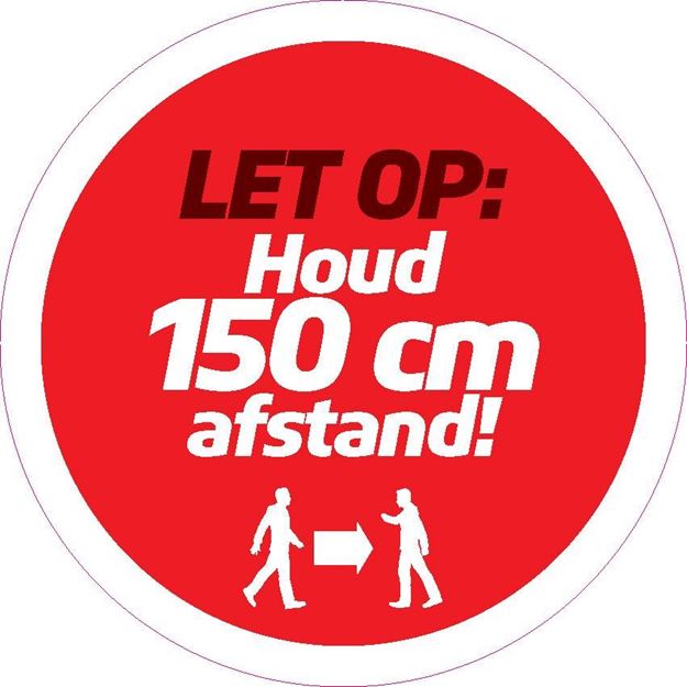 Afbeelding van Vloersticker (Houd afstand 2) "Anti-Covid-19" dia. 30cm