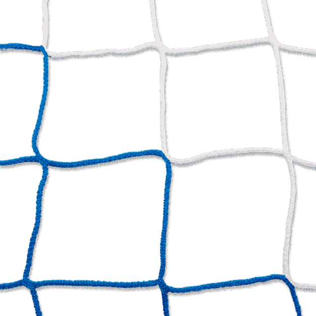 Afbeelding van Doelnetten 7,5x2,5x2x2m - 4mm - blauw/wit