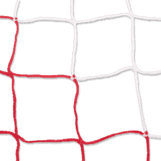 Afbeelding van Doelnetten 7,5x2,5x2x2m - 4mm - rood/wit