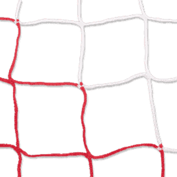 Afbeelding van Doelnetten 7,5x2,5x0,8x1,5m - 4mm - rood/wit
