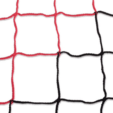 Afbeelding van Doelnetten 7,5x2,5x0,8x2m - 4mm - zwart/rood
