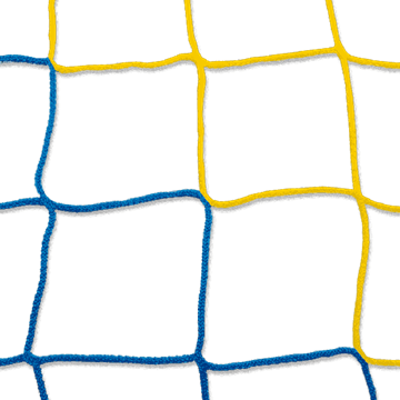 Afbeelding van Doelnetten 7,5x2,5x2x2m - 4mm - blauw/geel