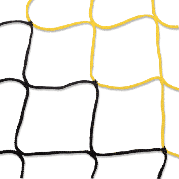 Afbeelding van Doelnetten 7,5x2,5x2x2m - 4mm - zwart/geel