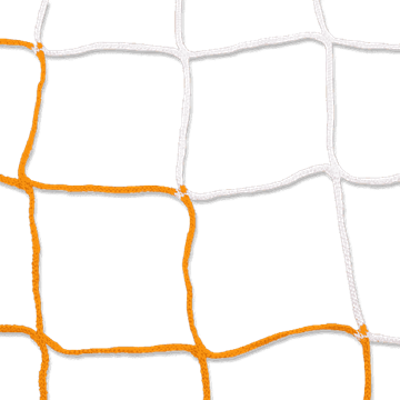 Afbeelding van Doelnetten 7,5x2,5x2x2m - 4mm - oranje/wit