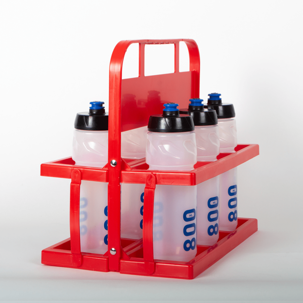 Afbeelding van draagrek pvc + 6 drinkbussen 800ml