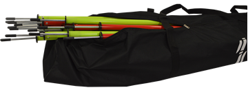 Afbeelding van KIT D: Set van 30 slalomstokken (15 x rood, 15x geel) + opbergtas
