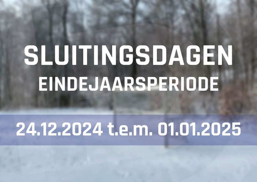 Sluitingsdagen eindejaarsperiode