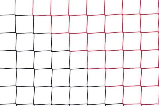 Afbeelding van Doelnetten 7,5x2,5x0,8x2m - 4mm - zwart/rood
