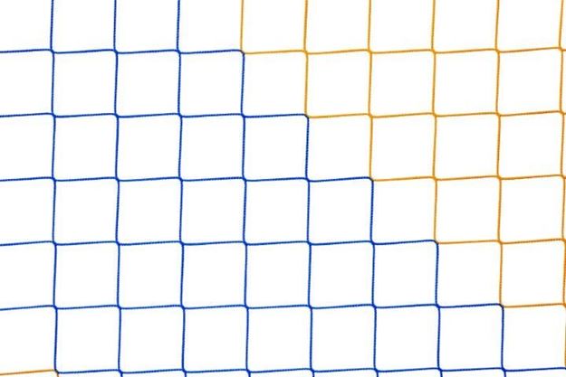 Afbeelding van Doelnetten 7,5x2,5x2x2m - 4mm - blauw/geel